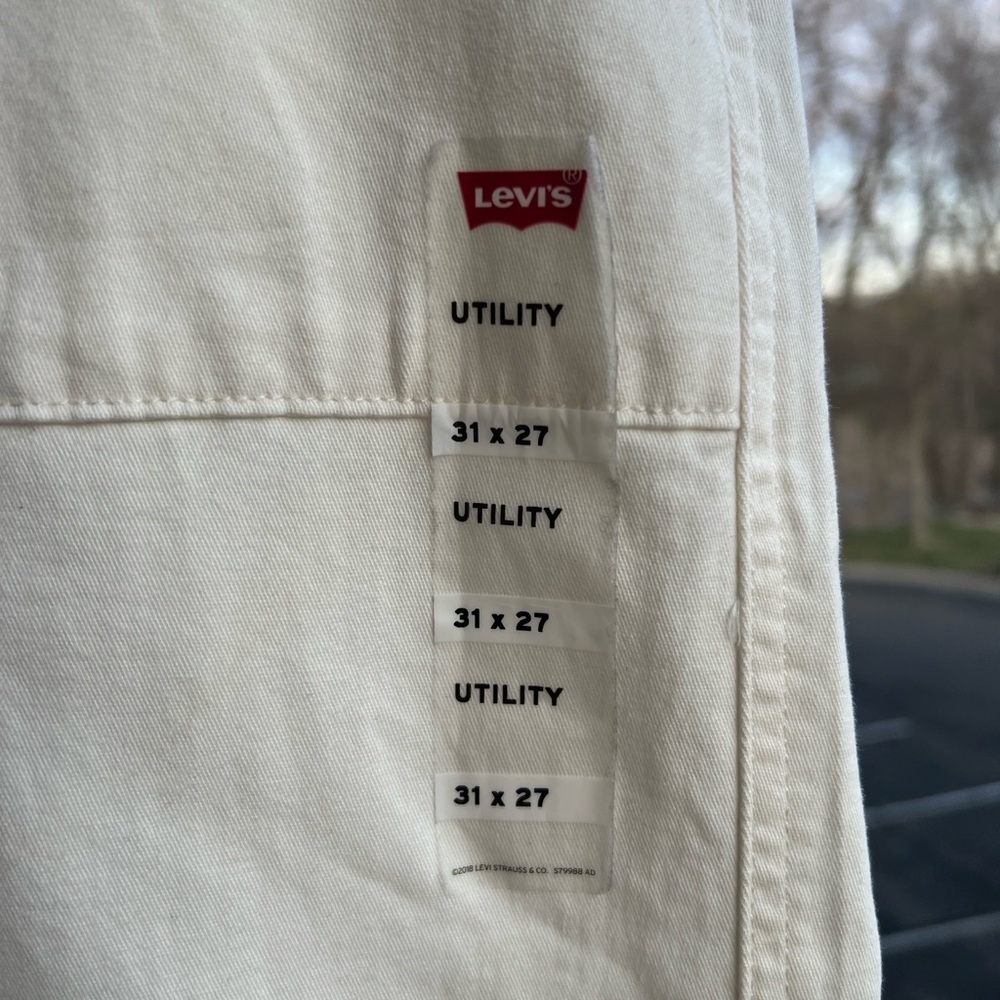 🆕 Levi's Utility Women's Cotton Cream Pants Jeans- New with Tags 12 - Picture 9 of 13